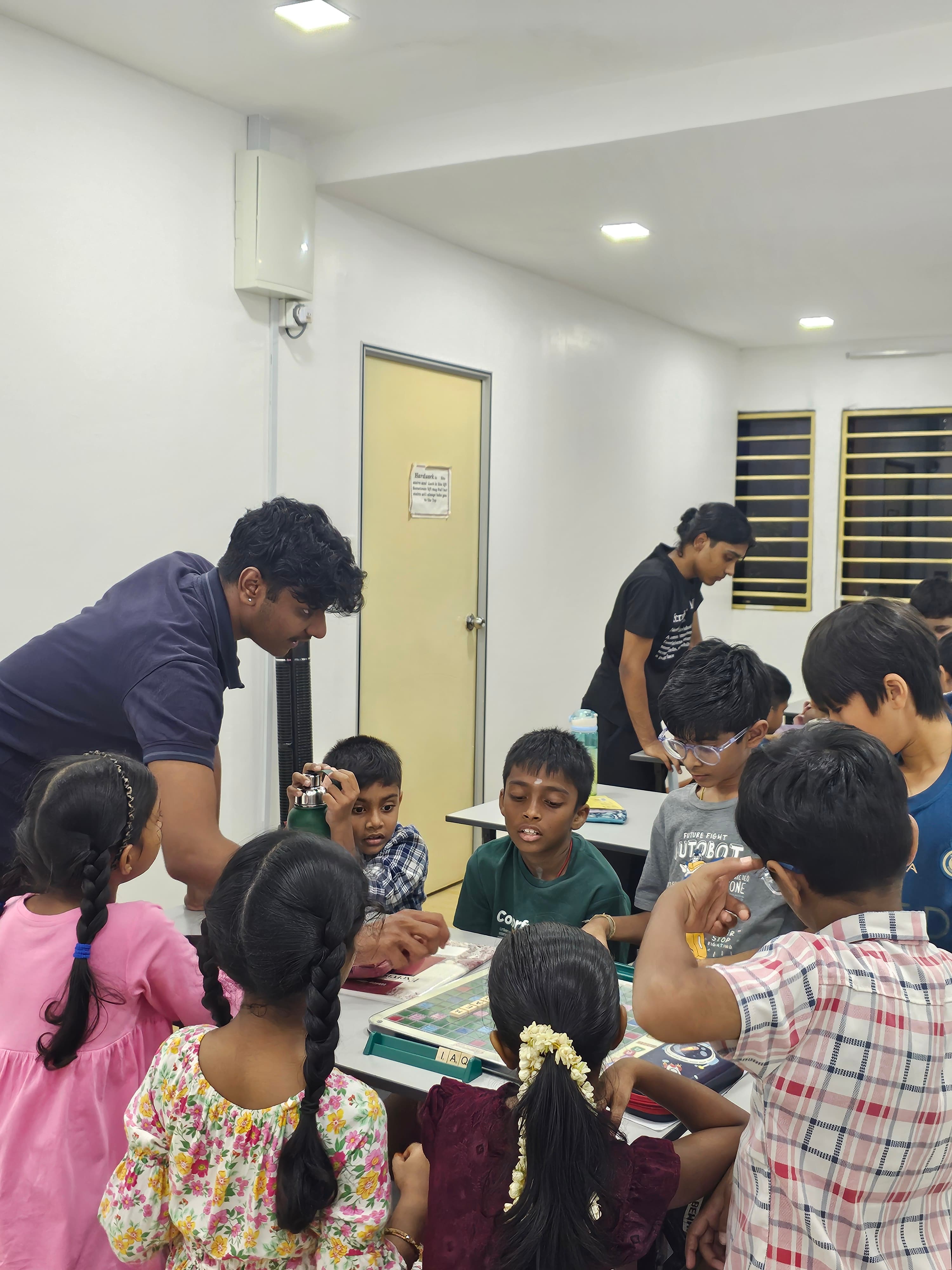 Students in intense focus